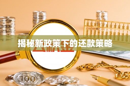 绍兴揭秘新政策下的还款策略