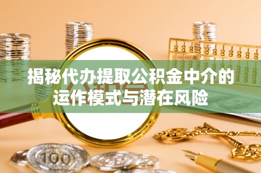 绍兴揭秘代办提取公积金中介的运作模式与潜在风险