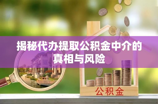 绍兴揭秘代办提取公积金中介的真相与风险