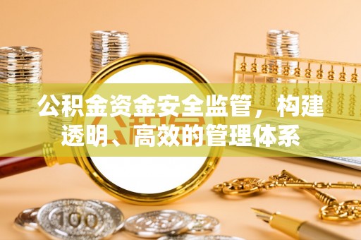 绍兴公积金资金安全监管，构建透明、高效的管理体系