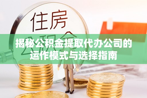 绍兴揭秘公积金提取代办公司的运作模式与选择指南