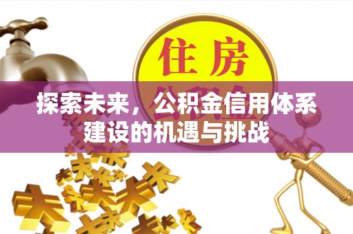 绍兴探索未来，公积金信用体系建设的机遇与挑战